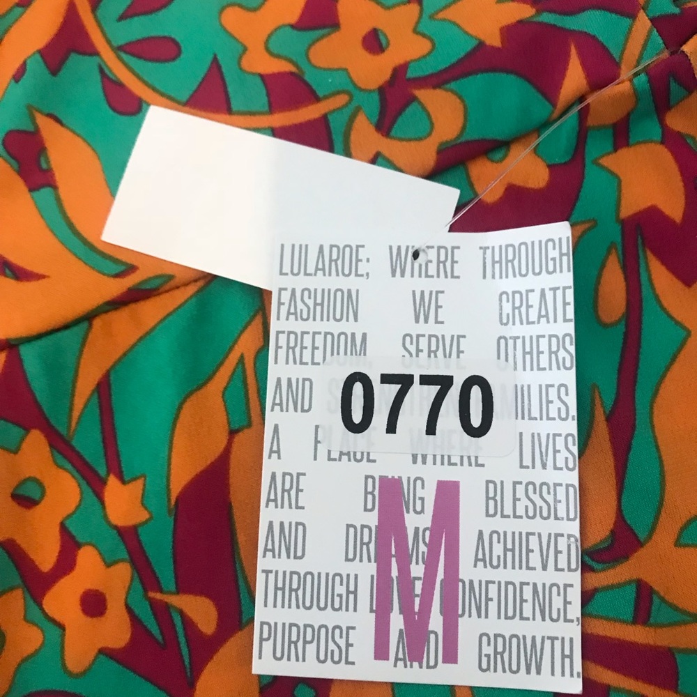 LuLaRoe teal/coral maxi -NWT - Picture 4 of 4